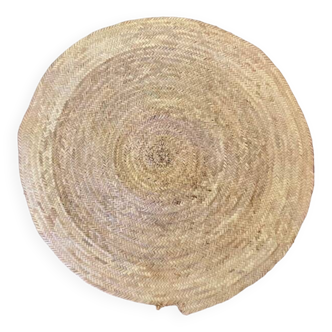 Tapis Rond Naturel Tressé