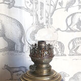 Gien earthenware kerosene lamp