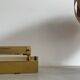 Vintage adjustable matt golden brass wall lamp, CVL, France 1980