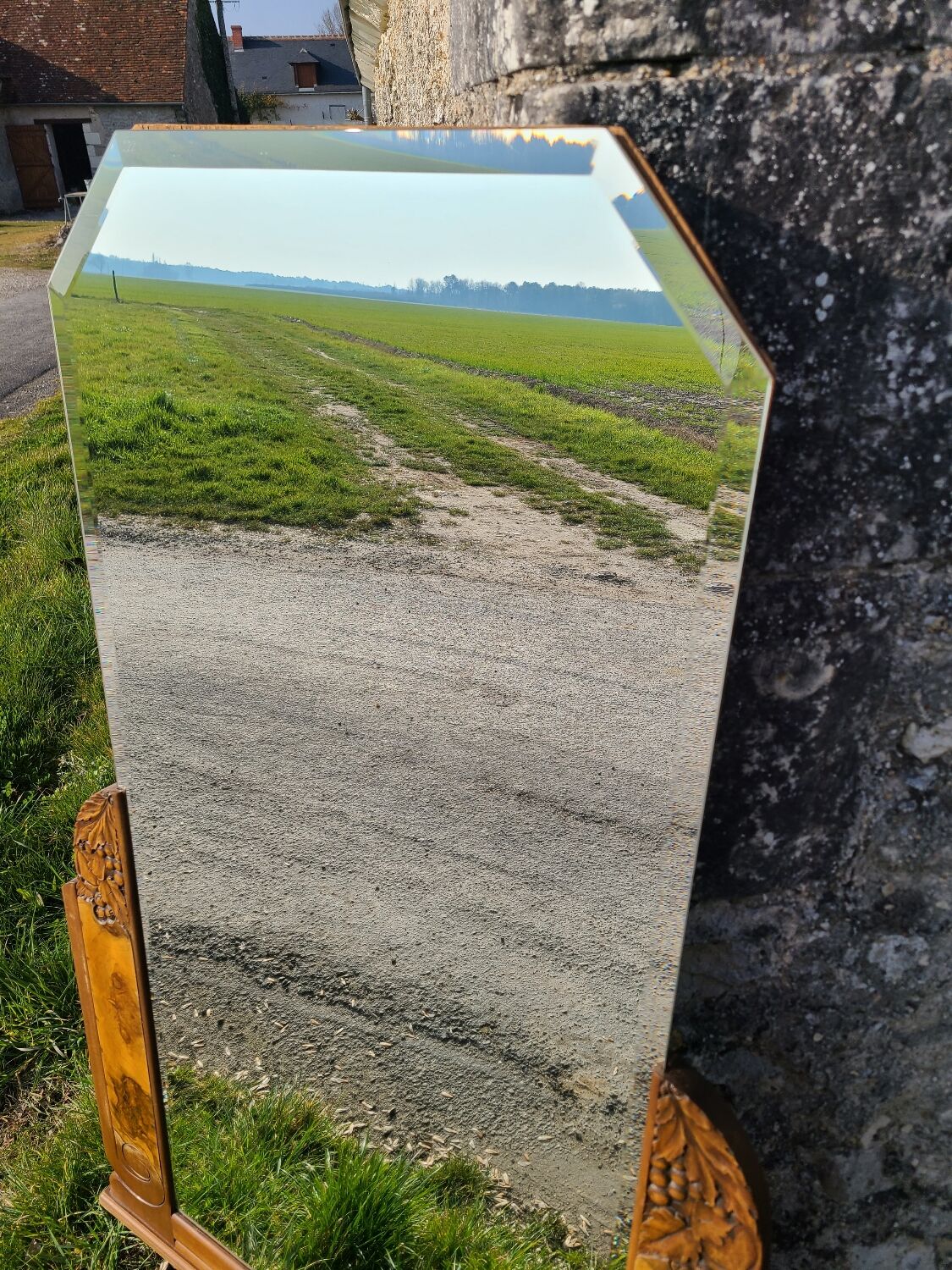 Vintage art deco trumeau mirror circa 1920