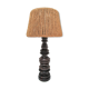 Wood lamp turned vintage rope blinds