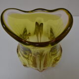 Vintage metallurgical glass vase designed by Josef Hospodka for Chribska, 1960s