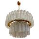 XL design midcentury glass chandelier by Doria, 1960s / Germany