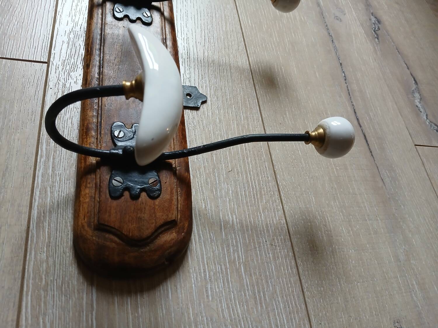 Vintage wall coat rack