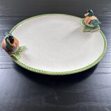 Large dish of ducks in barbotine
