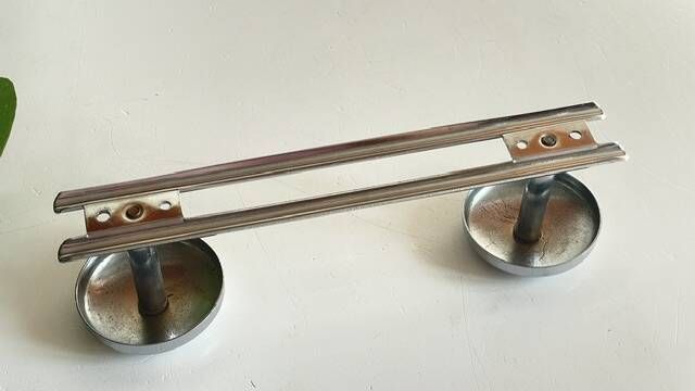 Vintage chrome metal coat stand