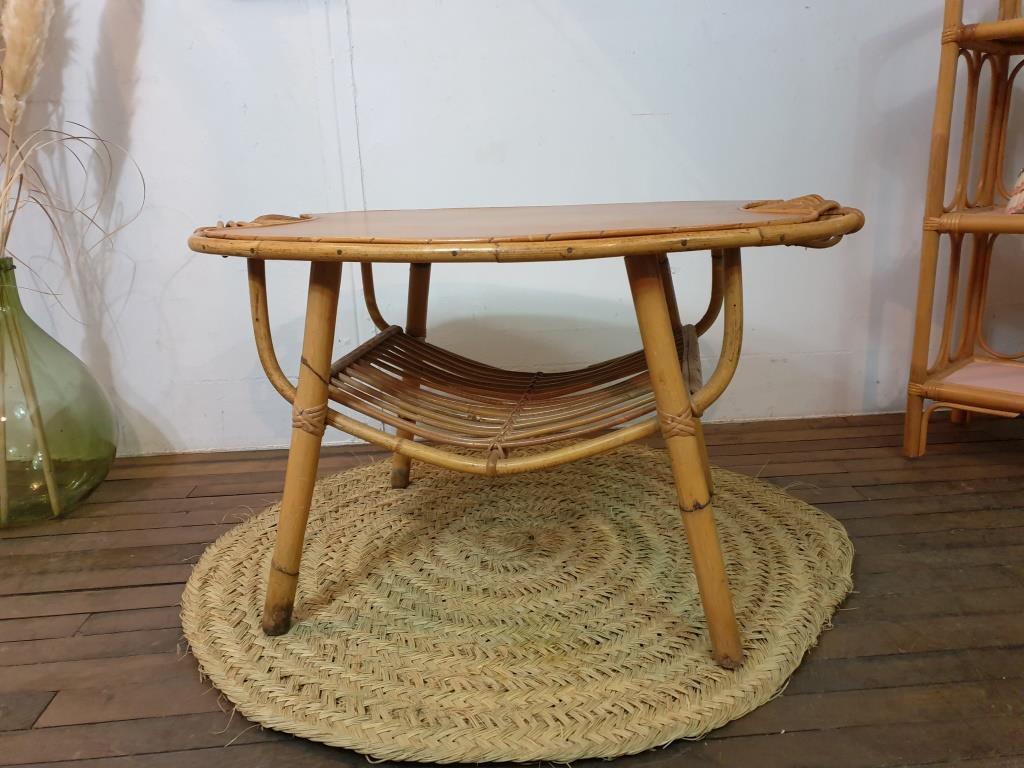Rattan coffee table