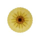 Vintage orange amber cake dish present dish pressed glass 27cm