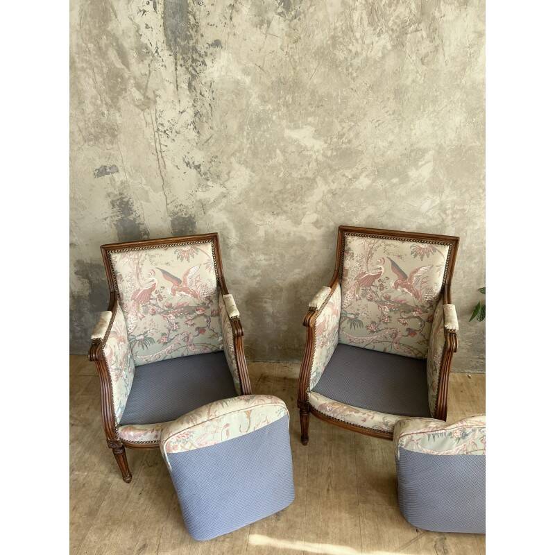 Antique bergère armchairs