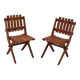 Pair of dejou chairs in solid pine, france 1950