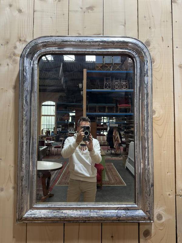 Miroir époque Louis Philippe argenté