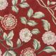 Tapis traditionnel bordeaux style Aubusson floral en laine tissé à la main en point de croix