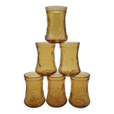 Set 6 verres ocre italiens