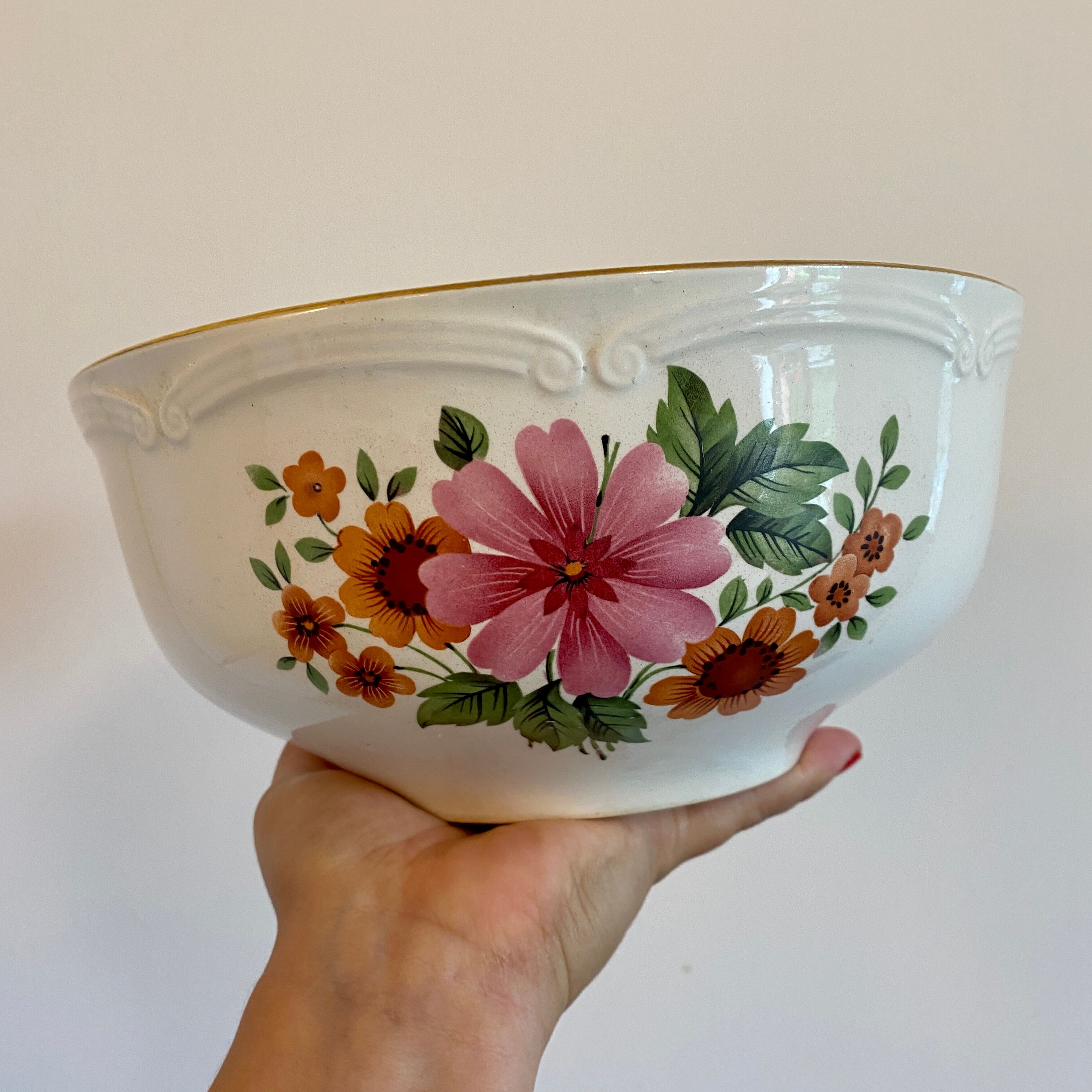 Saladier vintage Gien