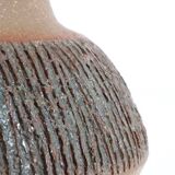 Handmade Søholm / Einar Johansen ceramic table lamp with jute lampshade / Mid-century Danish modern design / 1960s / 1970s