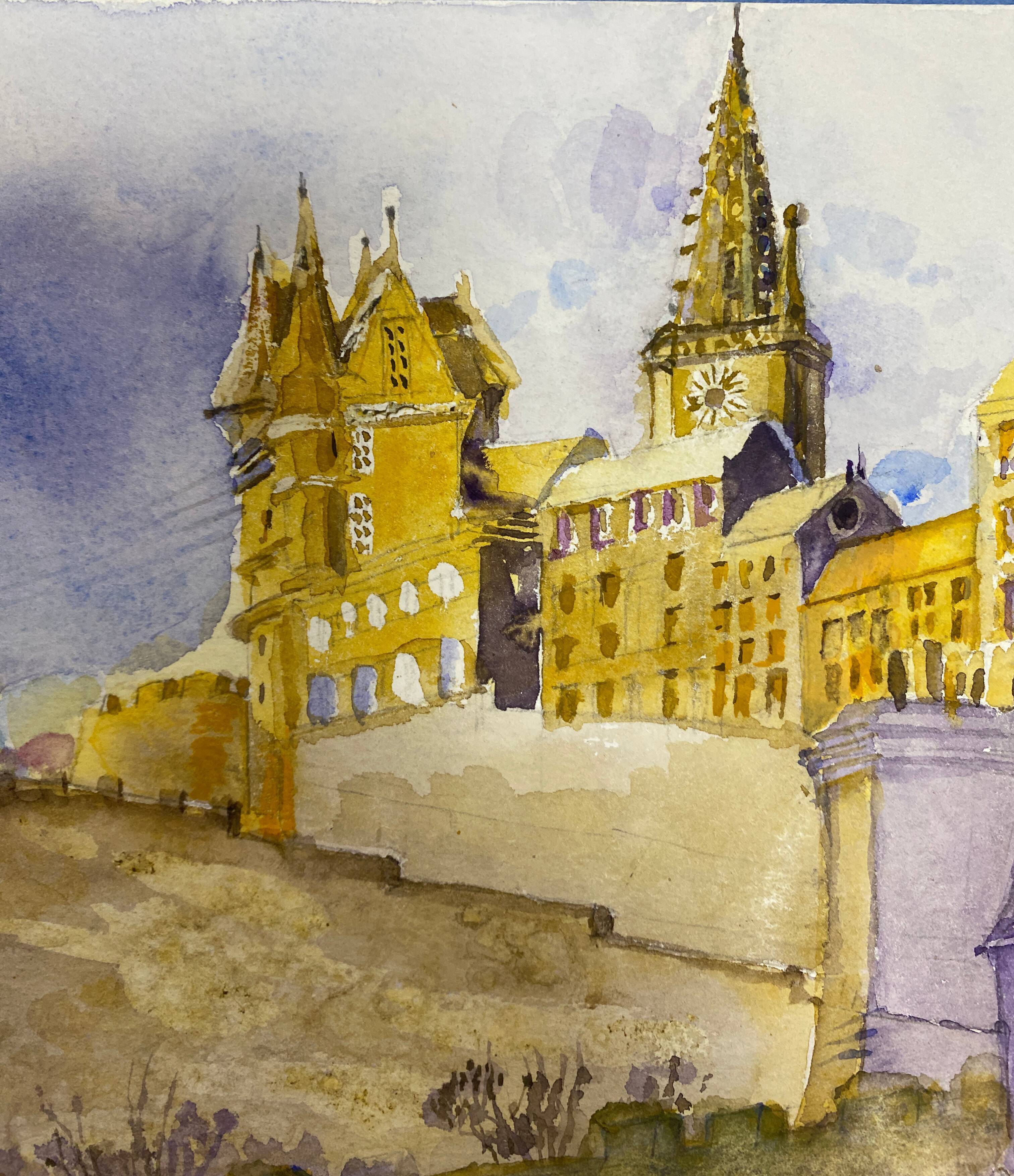 Watercolor painting St Malo signed B. Lévêque 2012