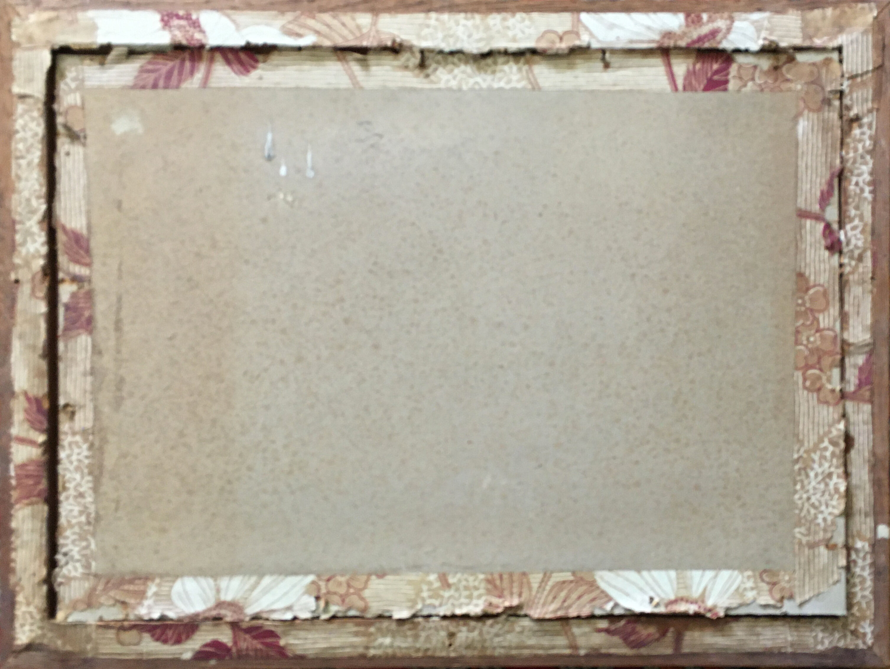 Watercolour painting Village with bell tower signed around 1900