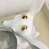 Vintage Italian Antica Athena Deer Faun Ceramic Flower Planter c.1980s