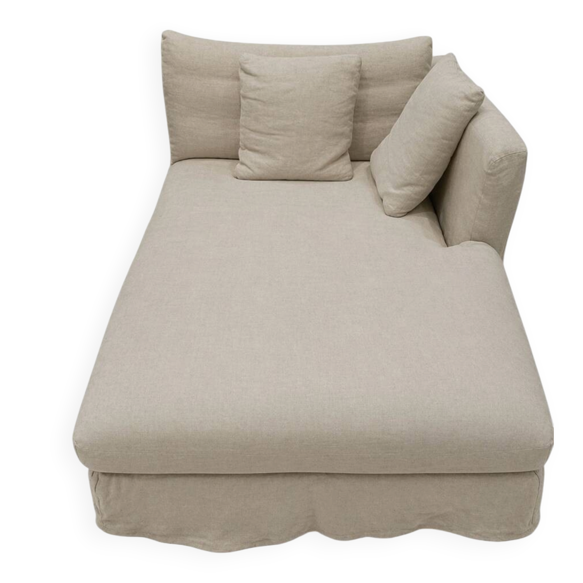 Méridienne Home Spirit Nomad 180cm, natural linen French manufacturing