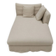 Méridienne Home Spirit Nomad 180cm, natural linen French manufacturing