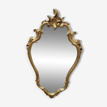 Miroir baroque doré  69x42cm