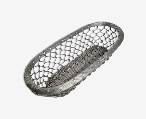 Panier à pain vintage en métal tressé