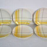 6 Salins flat plates, vintage Montreal model