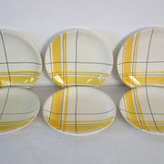 6 assiettes plates Salins modèle Montréal vintage