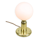Lampe de table vintage en laiton et opaline, Italie 1970