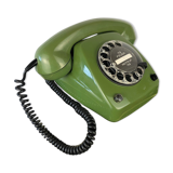 Green phone with vintage dial from the 70s