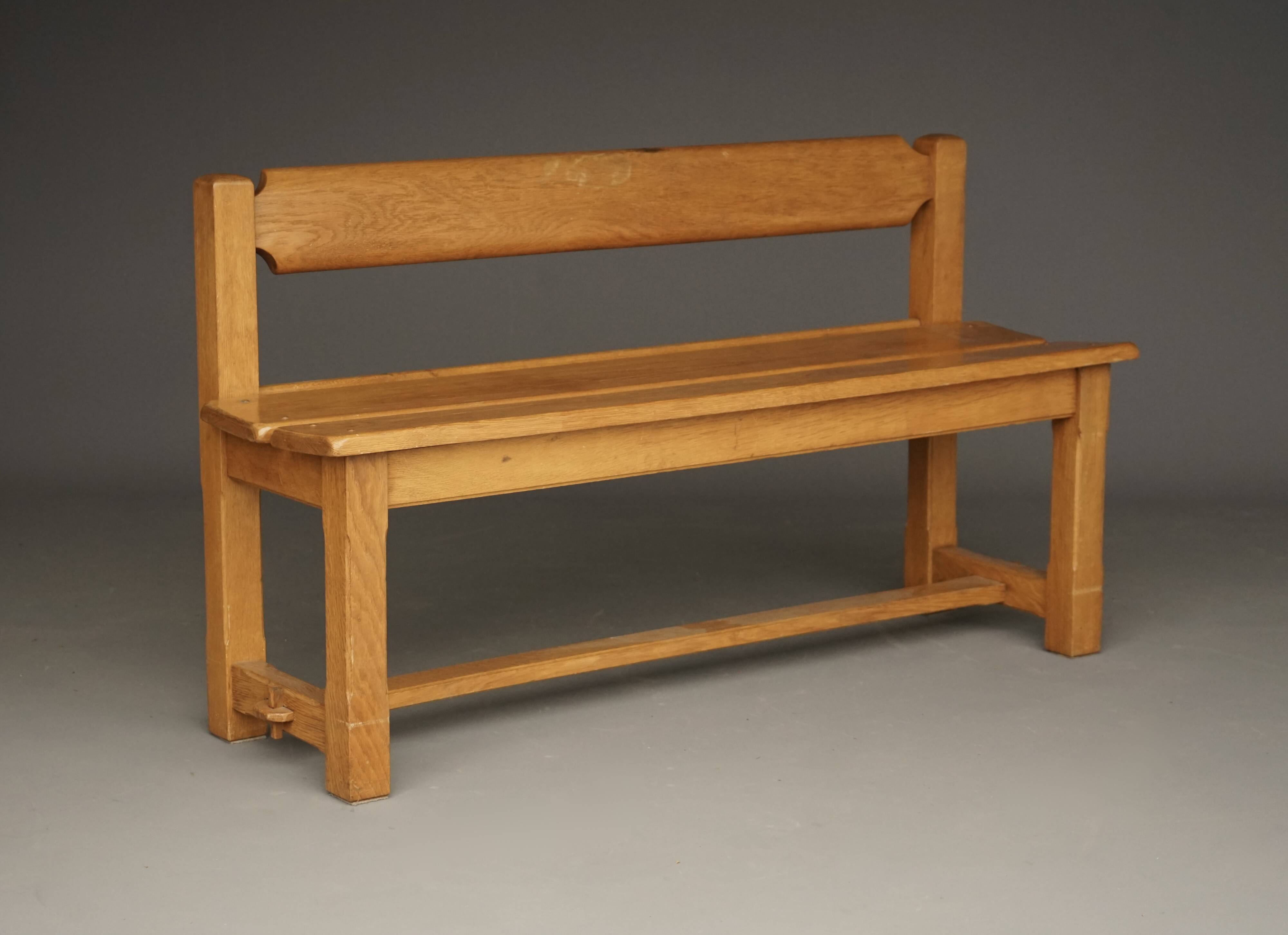 Vintage Rustic Wooden Oak Bench