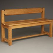 Vintage Rustic Wooden Oak Bench