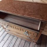 Antique chest of drawers with marble top