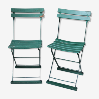 Paire de chaises de terrasse vintage