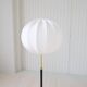 Mid-century black leather floor lamp by Falkenbergs Belysning, Sweden, 1960s.