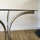 70s design chrome and smoked glass dining table
