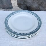Set de 6 assiettes plates Terre de fer modèle service Congo