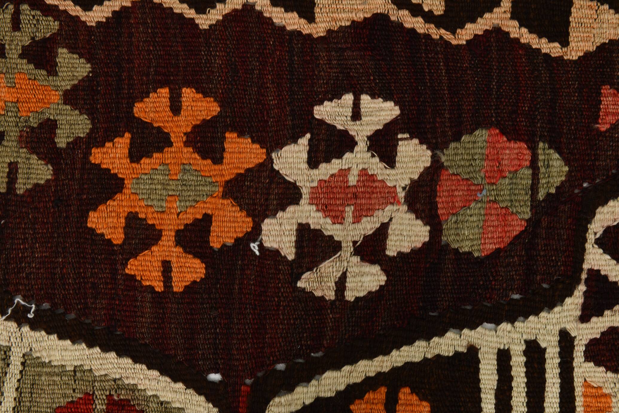 159x249Cm Soft Orange and Red Vintage Kilim Rug, Bohemian Kilim Rug