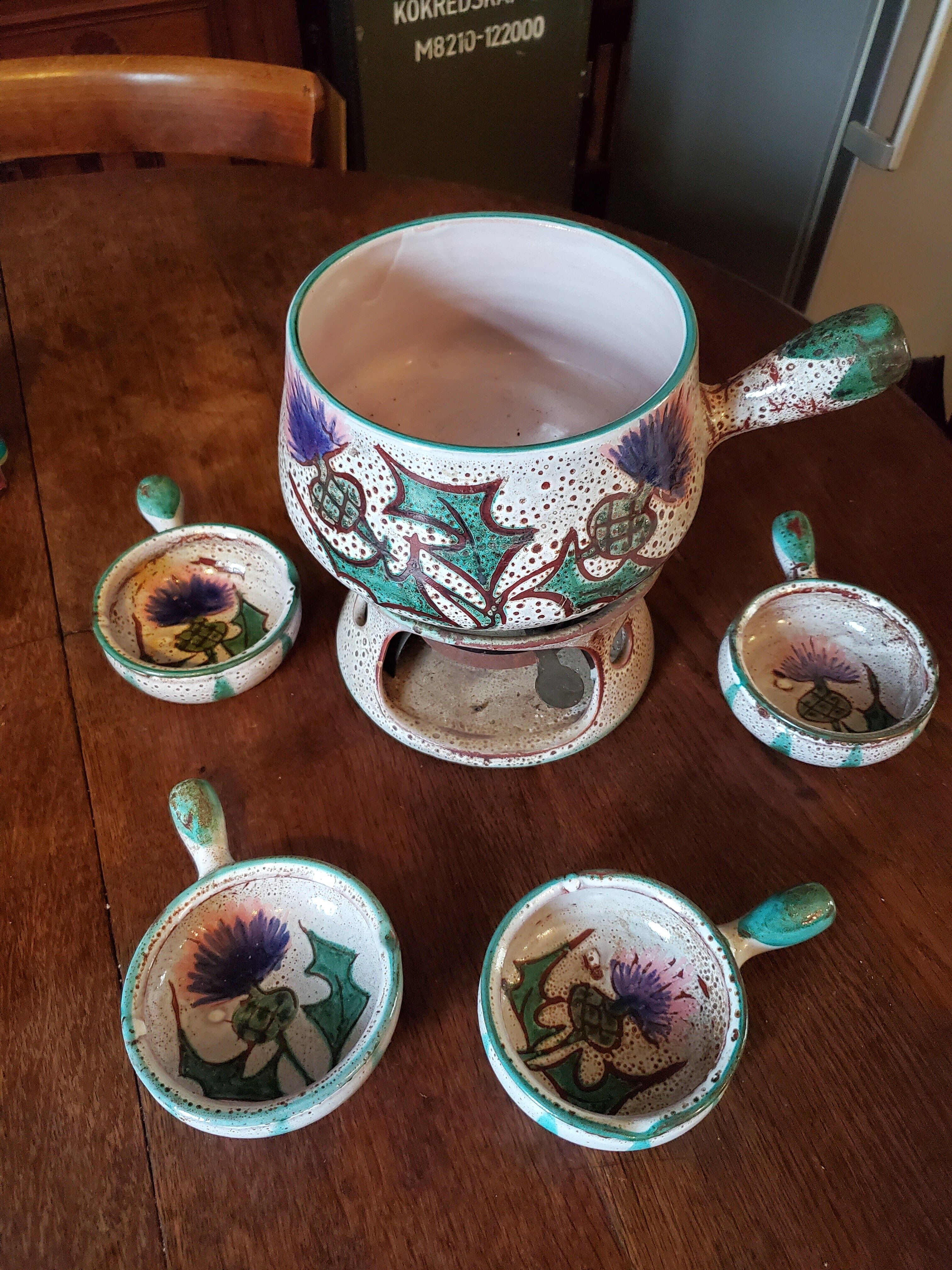 Vallauris fondue set