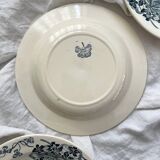 8 deep ironware plates "Les Violettes" Salins