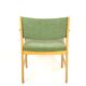 Fauteuil en chêne et velours années 60
