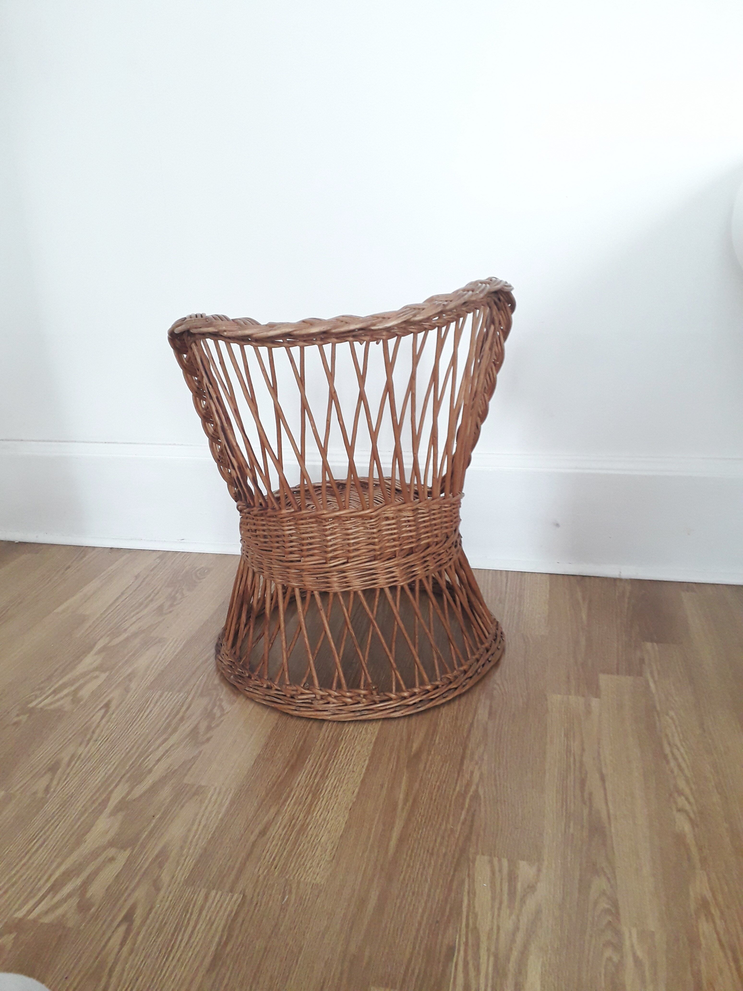 Children's armchair - rattan/wicker - Vintage from the 70s
