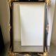 Antique frame Black & gilded borders on wood 51 x 35.5 cm