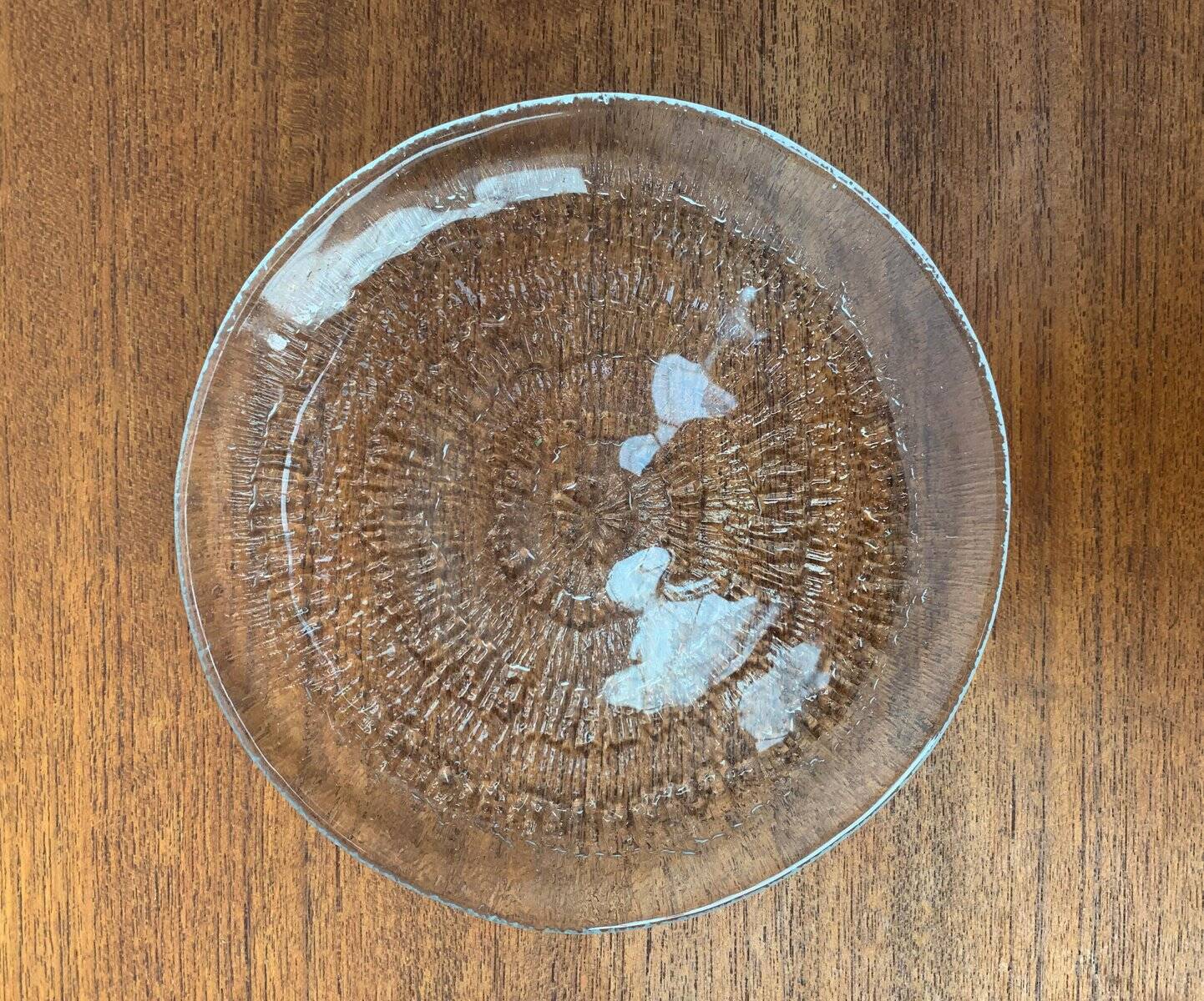 Vintage Finnish Glass Plates Solaris by Tapio Wirkkala for Iittala, Set of 5