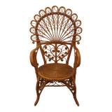Emmanuelle peacock rattan armchair