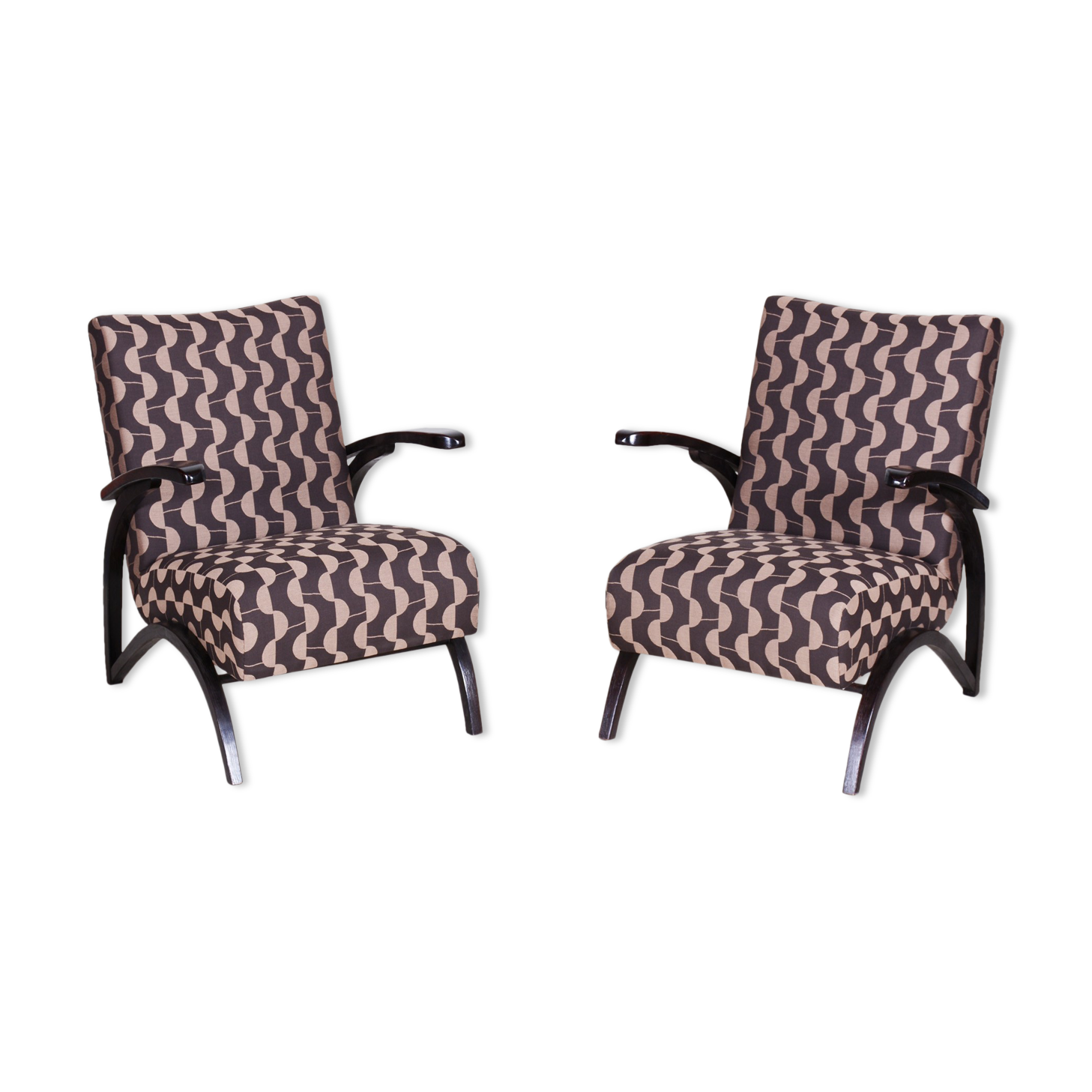 Fauteuils Art Déco conçu par Halabala et fabriqué par Up Závody 1930 ...