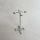 series of brutalist and sculptural silver-plated knife rests