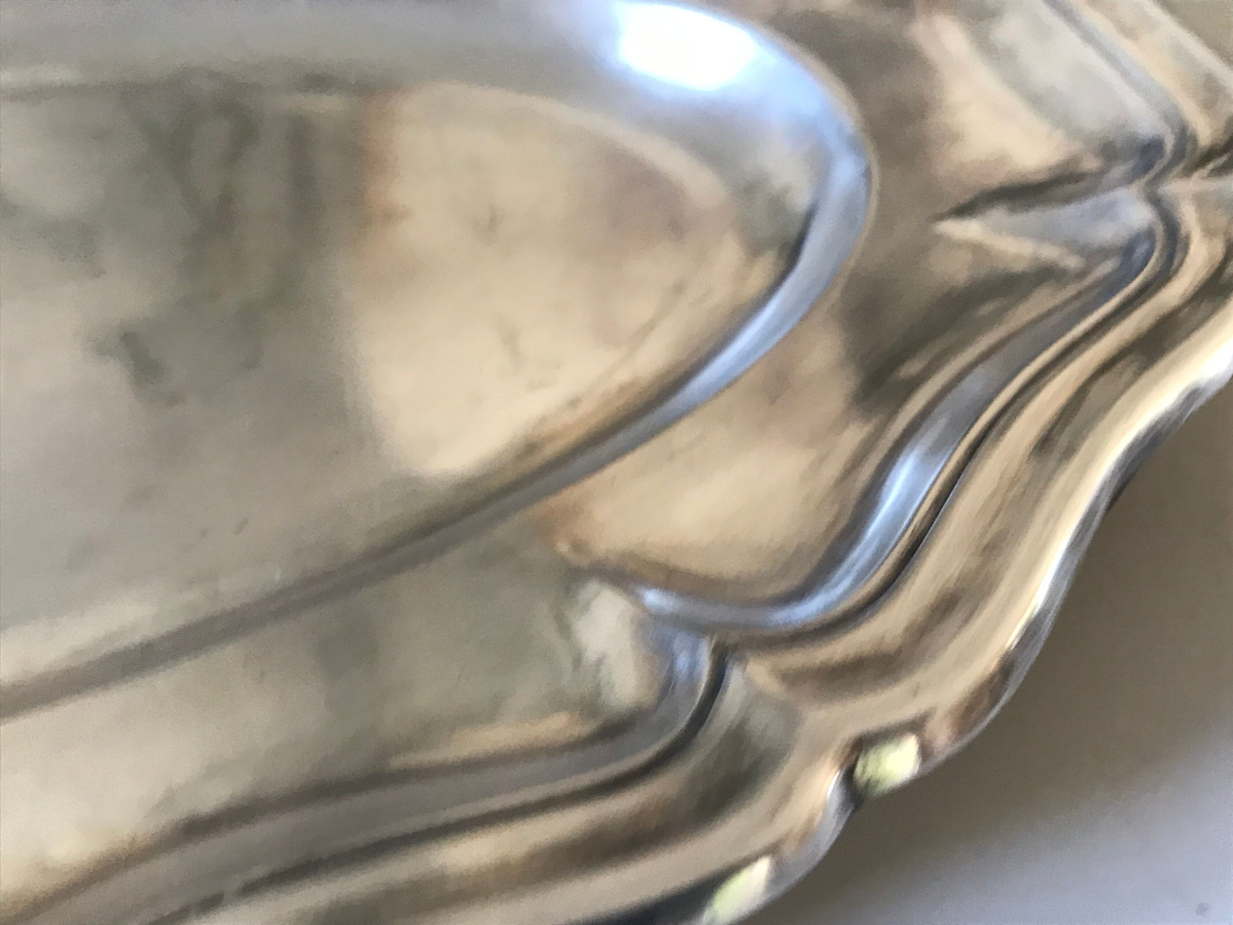 Ercuis silver metal oval dish