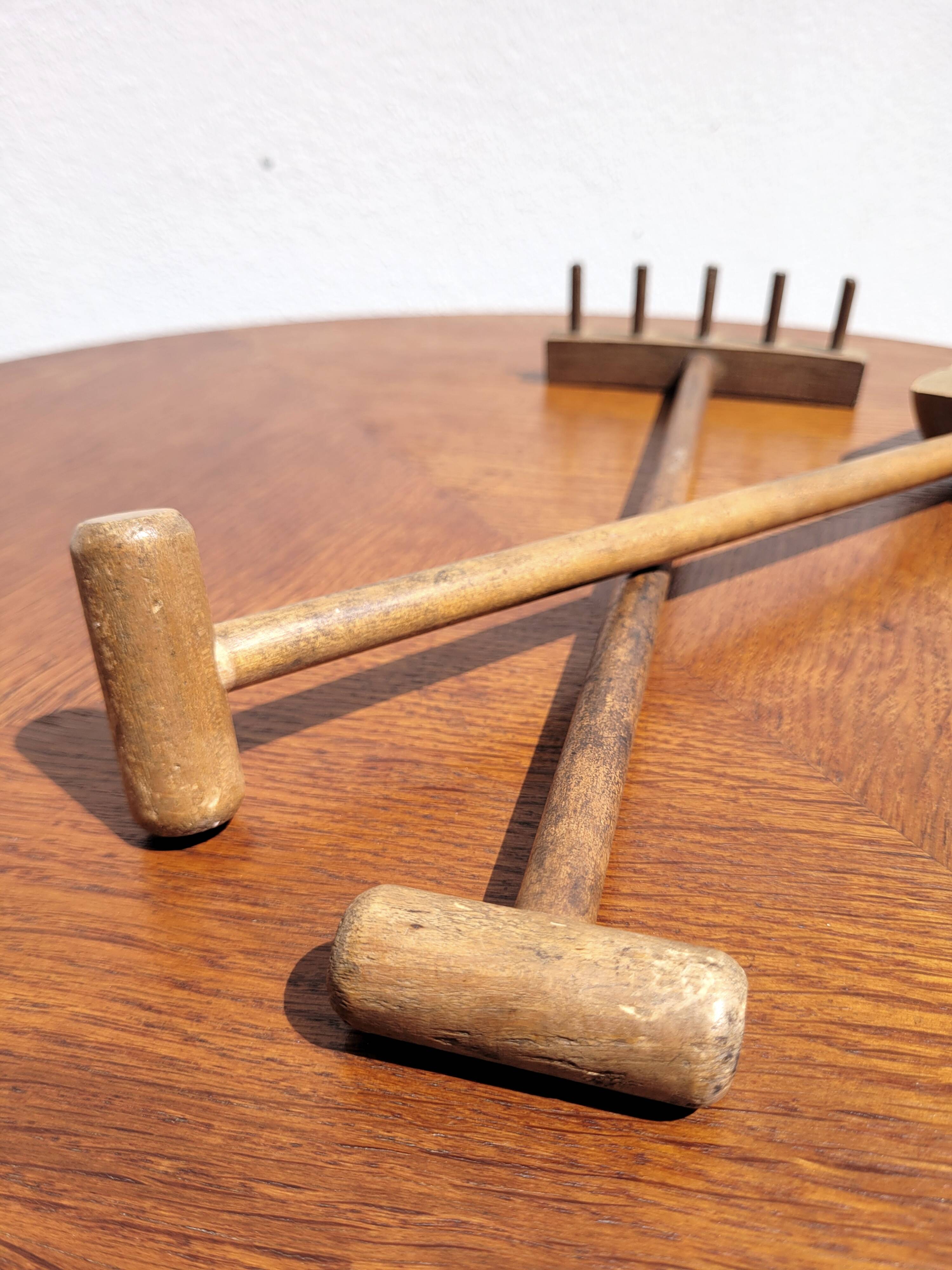Wooden rake and shovel set for children