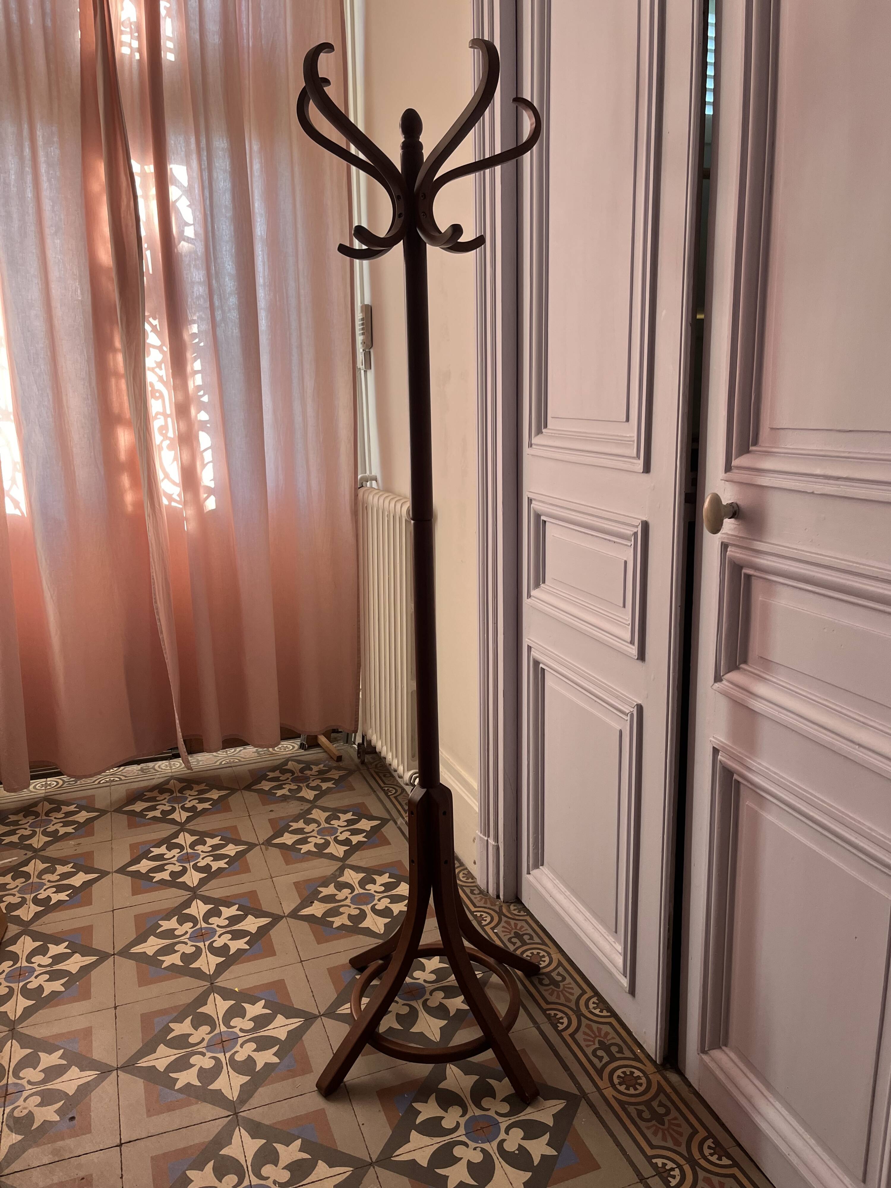 Baumann vintage wooden coat rack